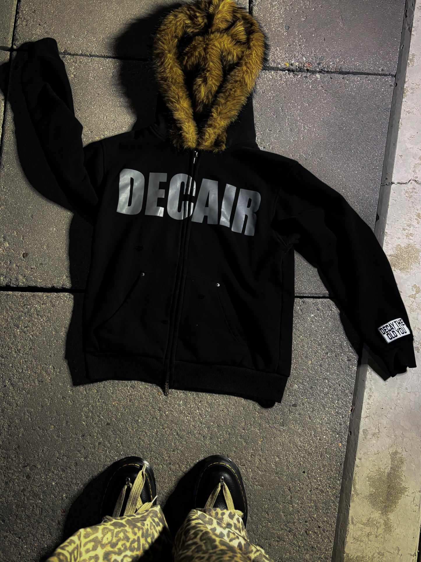 Black Fur zip up