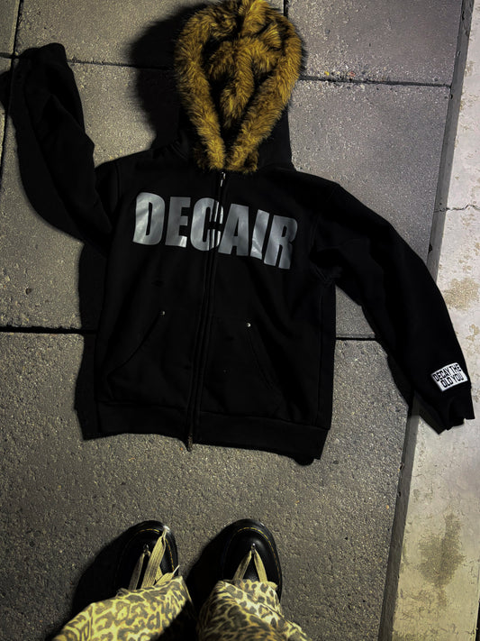 Black Fur zip up